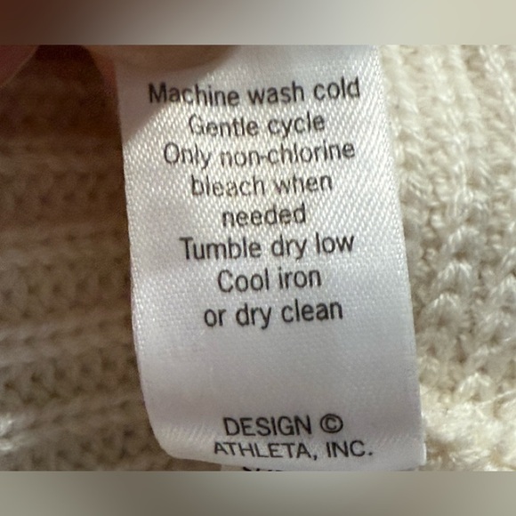 Athleta Huntly Womens Wool Blend Ribbed Sweater Dove Minimalist Size: Small - Picture 6 of 10